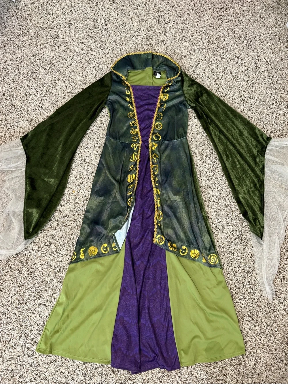 Hocus Pocus Green and Purple Witch Costume Dress